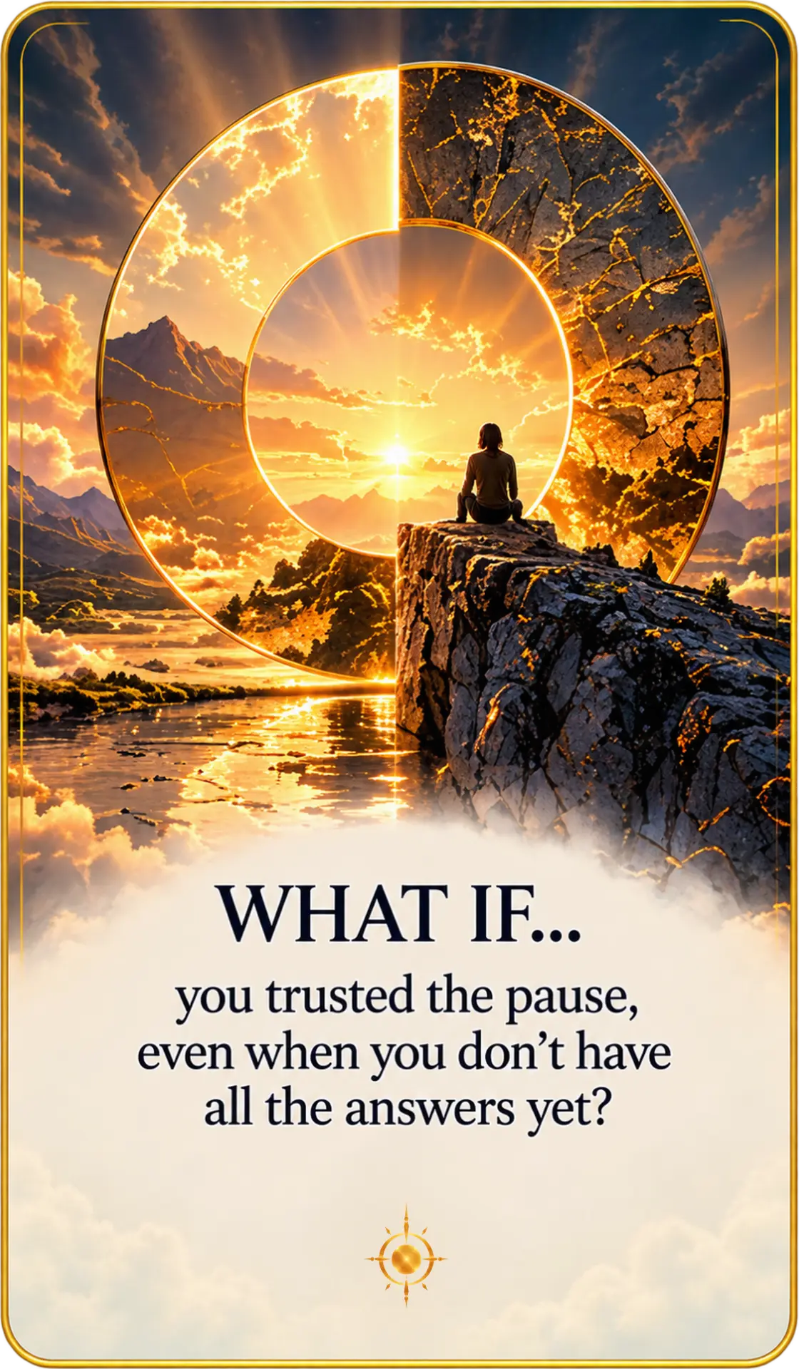Sunrise printed card: What if you trusted the pause, even when you don't have all the answers yet?